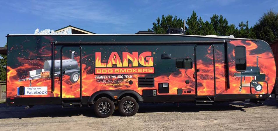 mobile kitchen of the Lang BBQ Competition Team