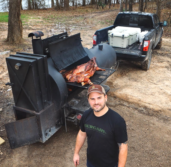 Cory Bahr cooking on a Lang