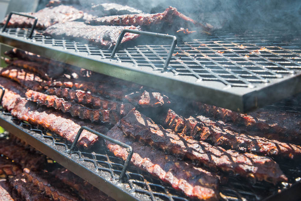 Ribs on an Lang smoker by The Minnesota Spoon