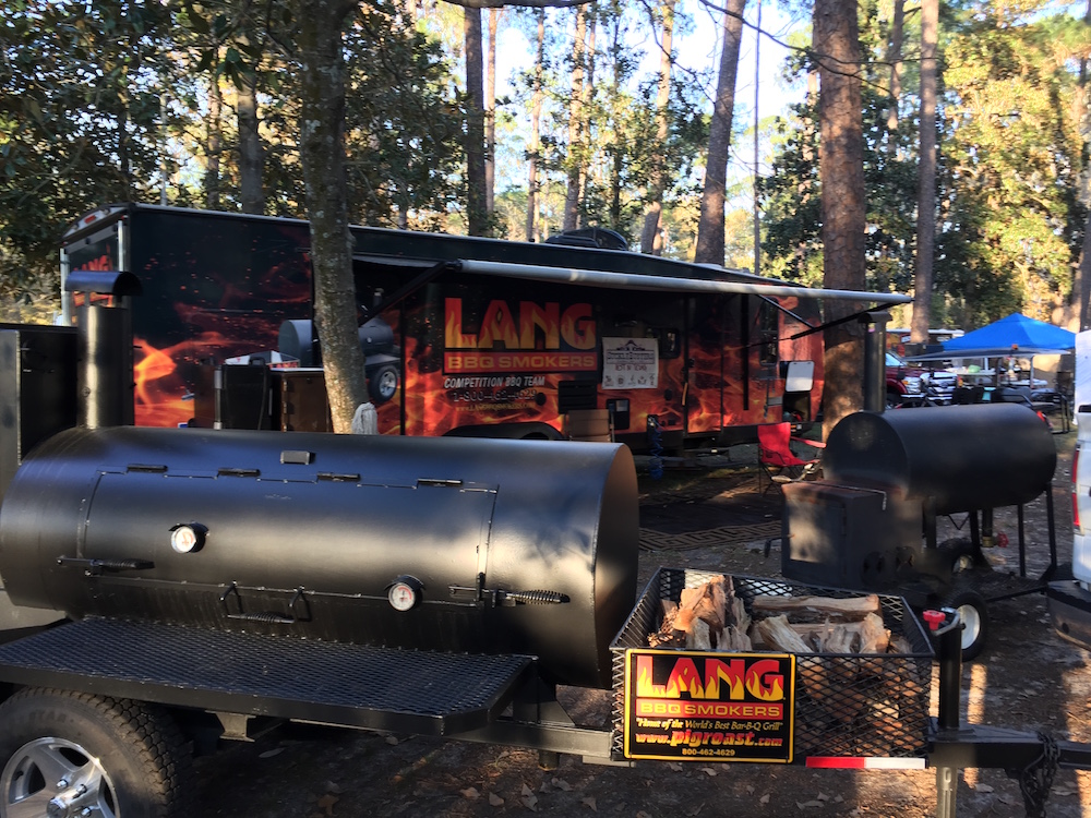 mobile kitchen of the Lang BBQ Competition Team